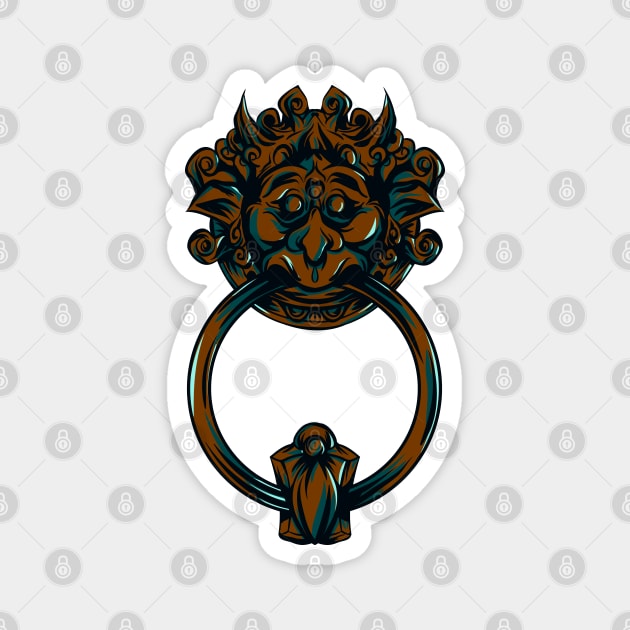 labyrinth door knocker Magnet by wet_chicken_lip