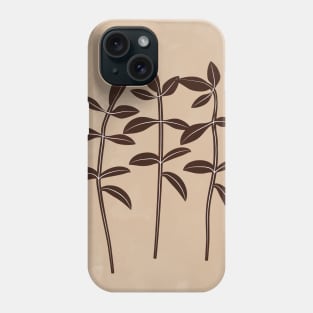 Boho Leaves #2, Botanical Print Phone Case