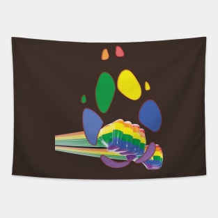 Bear Pride Paw Tapestry