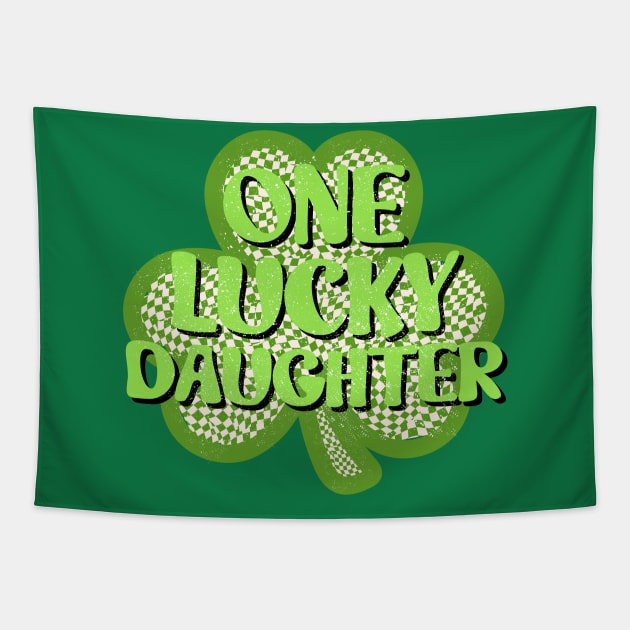 Beloved Girl: One Lucky Daughter Shamrock Tapestry by zsay