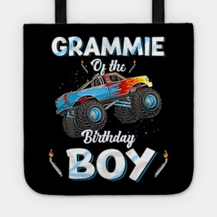 Grammie Of The Birthday Boy Monster Truck Bday Women Men Tote