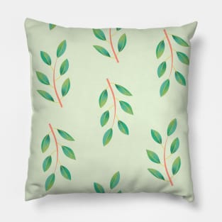 Leafy Green Pattern Pillow