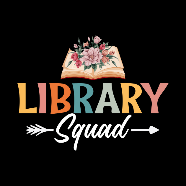 Floral Library Squad Librarian Bookworm by Teewyld