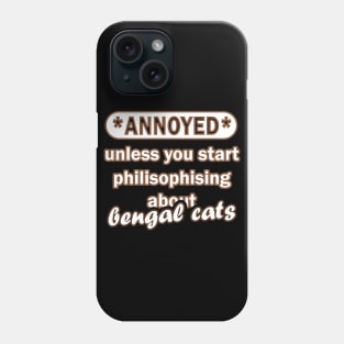 Petty tomcat pet mom dad bengal cat Phone Case