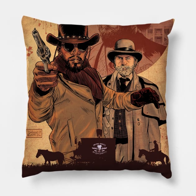 Django Unchained Pillow by Davide Lopez Art