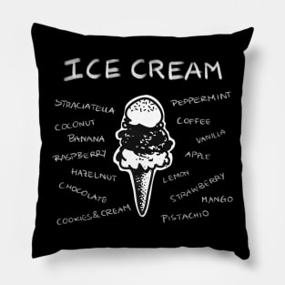 Ice Cream Flavors Pillow