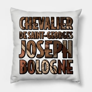 Chevalier de Saint-Georges Joseph Bologne Stencil portrait Pillow