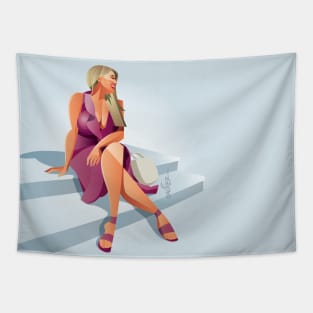 Model Posing Tapestry