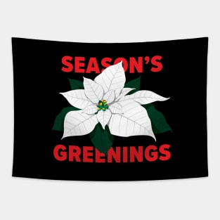 Poinsettia Greetings #2 Tapestry