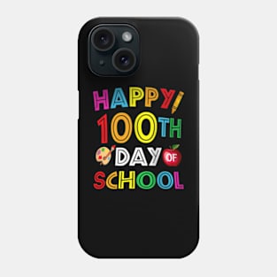 100Th Day Of School Teachers Kids Child Happy 100 Days Phone Case