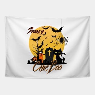 "Spooky Chic Boo" Halloween design Tapestry