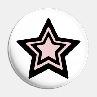 pink black star design Pin