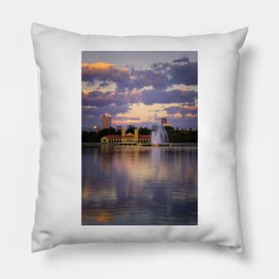 Sunrise in City Park Pillow