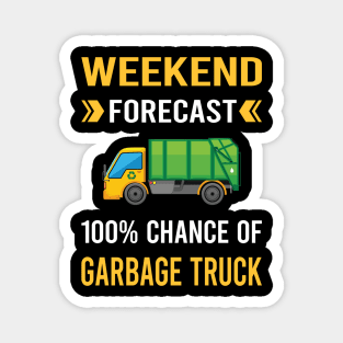 Weekend Forecast Garbage Truck Trucks Magnet