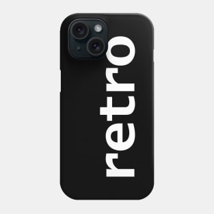 Minimal Typography Retro White Text Phone Case