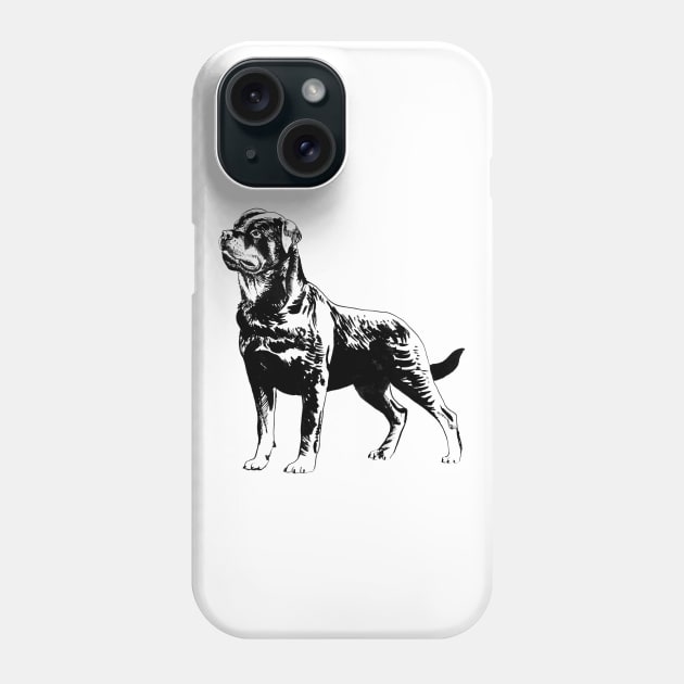 rottweiler portrait Phone Case by VicaVeresk