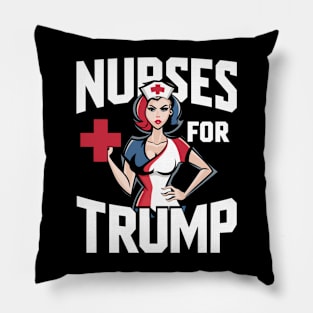 Nurses For Trump Election Usa America Nurse Pillow