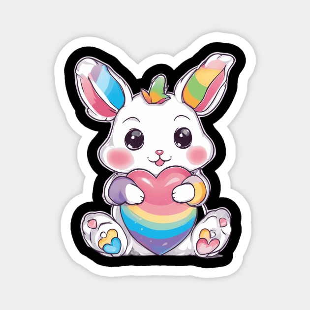 Rainbow Buny Magnet by animegirlnft