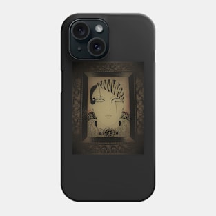 ART DECO PIERROT GIRL IN FRAME Phone Case