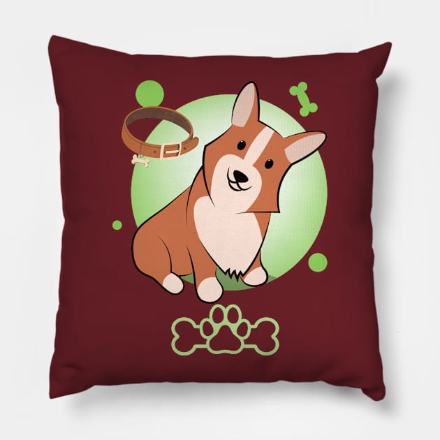 i love my chiens Pillow by medfrigo