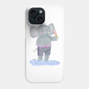 Splash little elephant Phone Case