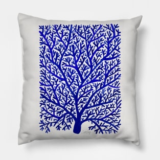 fan coral blue ombre Pillow