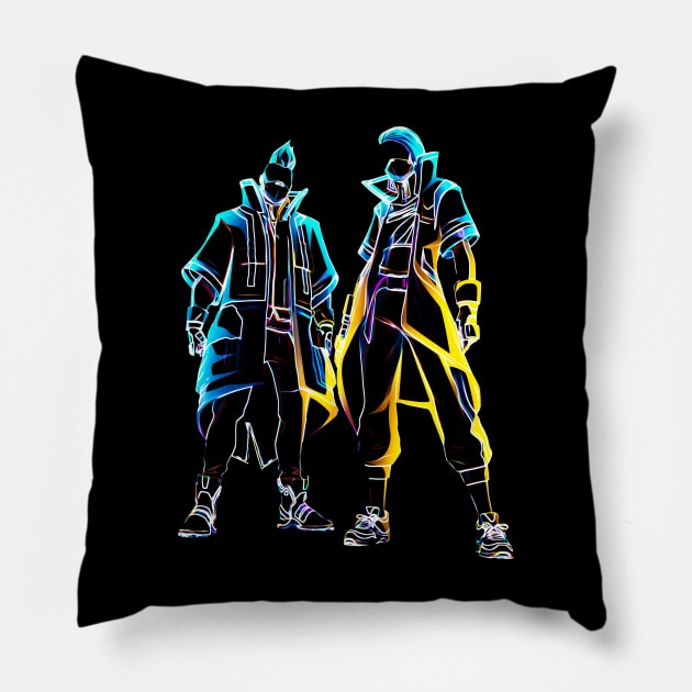 Fortnite couple Pillow by Sandee15