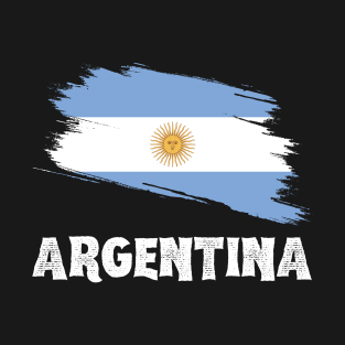 Argentina Flag with Distressed Flag and Letters T-Shirt