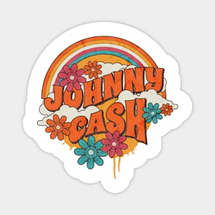 Retro Rainbow - Johnny Cash Magnet