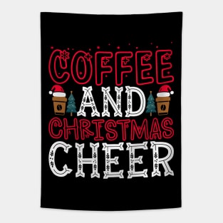 COFFEE AND CHRISTMAS CHEER Tapestry