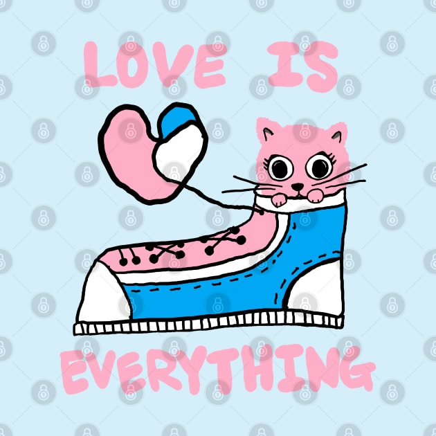 love is everything, lovely cat by zzzozzo