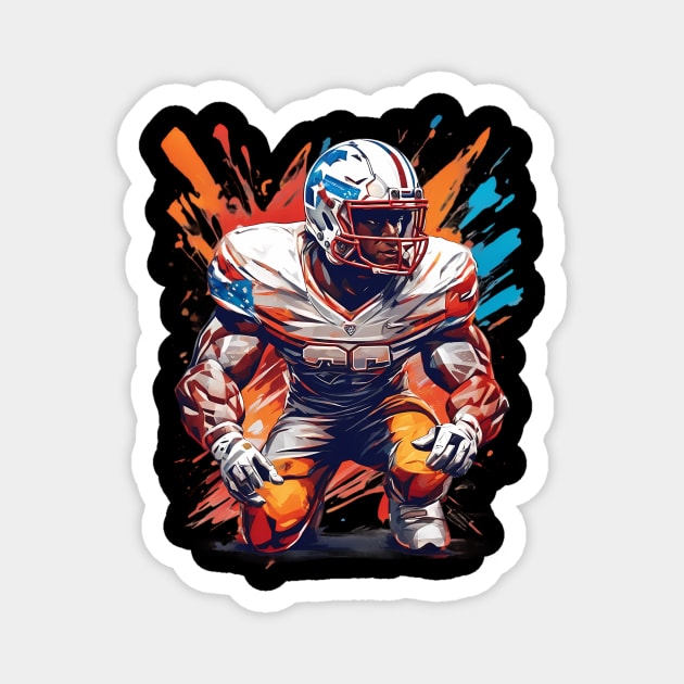 Red Zone American Football Magnet by animegirlnft