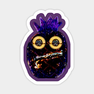 Ring-eyed pineapple dark purple Magnet