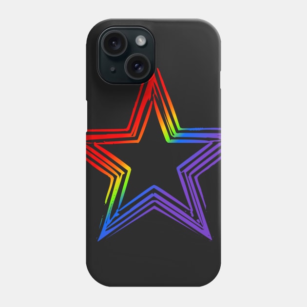 Rainbow Star Phone Case by AlondraHanley