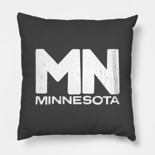 MN Minnesota State Vintage Typography Pillow