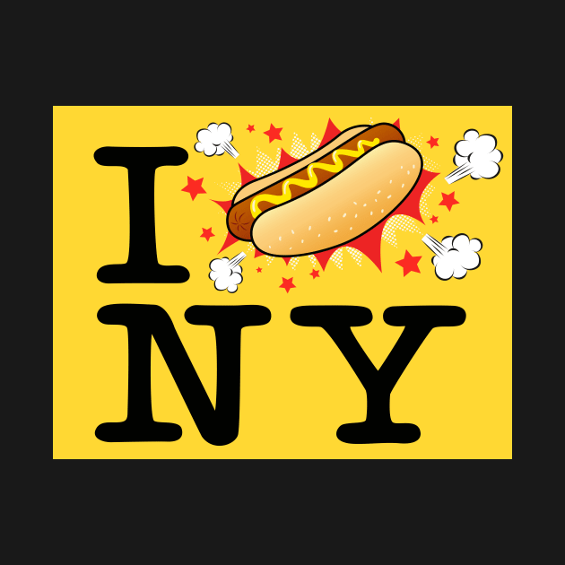 I Love HOT DOG New York by AkanesChibiArt