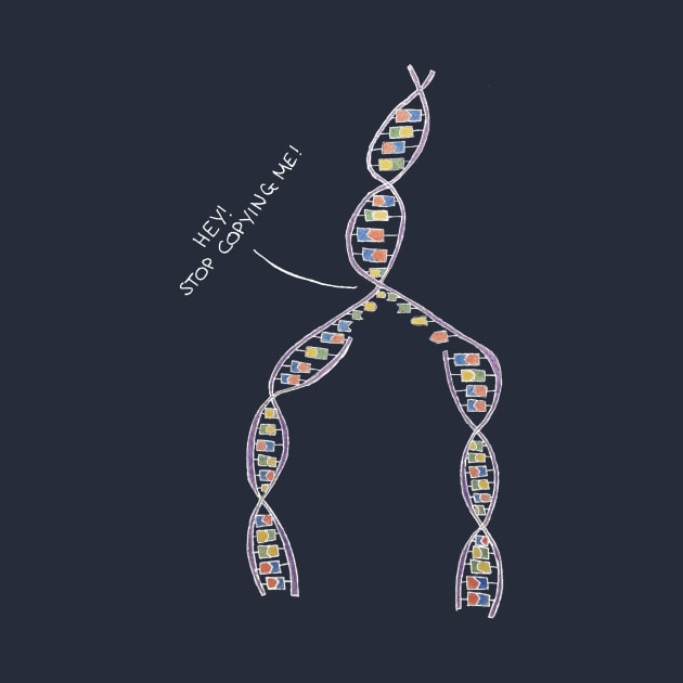 Stop Copying Me - DNA (Dark background) by RFMDesigns