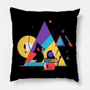 Geometric Penguin Pillow