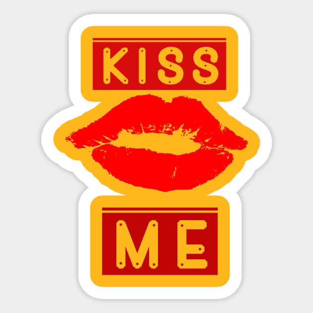 kiss me' Sticker