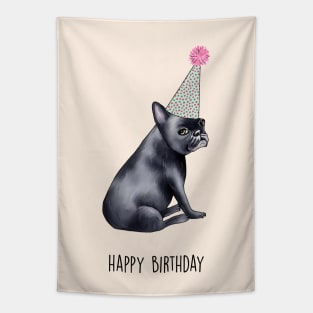 Frenchie birthday Tapestry