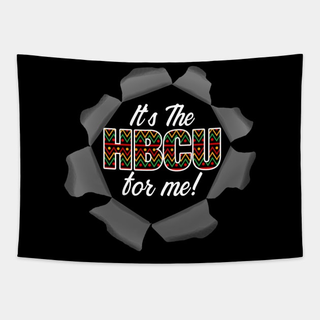 It's The HBCU For Me African Pattern Tapestry by blackartmattersshop