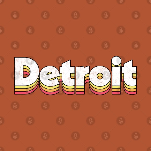 Detroit, Michigan // Retro Typography Design by DankFutura