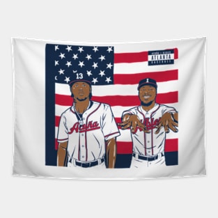 Ronald Acuna Jr. & Ozzie Albies Atl Icons Tapestry