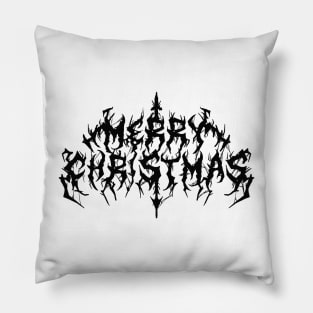 Black Metal Christmas Pillow