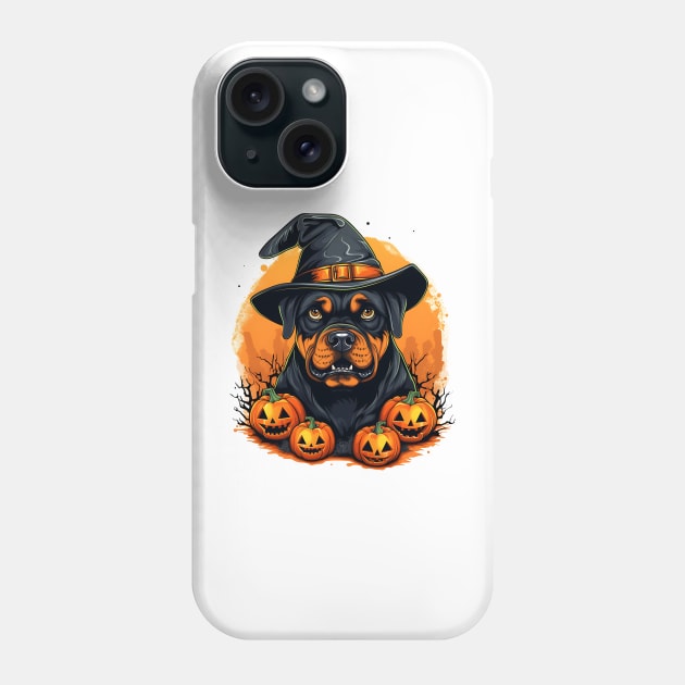 Halloween Rottweiler Dog #3 Phone Case by Chromatic Fusion Studio