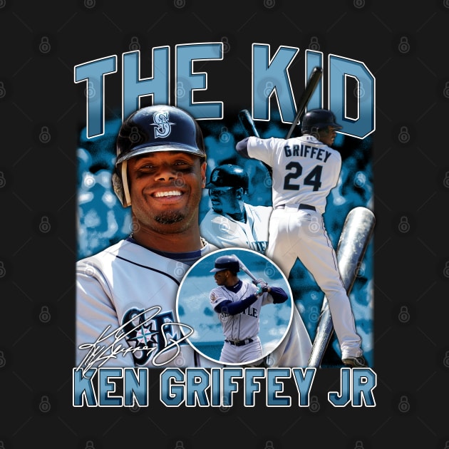 Ken Griffey Jr The Kid Basketball Legend Signature Vintage Retro 80s 90s Bootleg Rap Style by CarDE