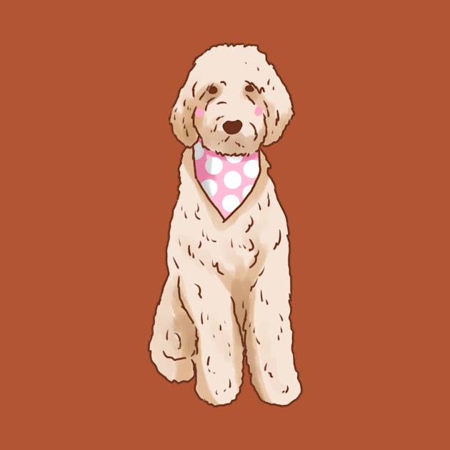 Cute Golden Doodle drawing by Mayarart