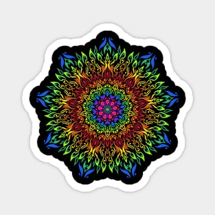 Rainbow Mandala Magnet