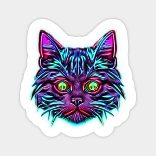 Neon Cat! Magnet