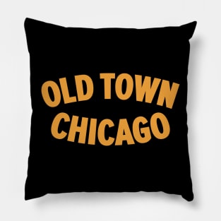 Chicago Old Town Vintage Design Pillow